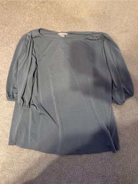 H&M Grey Puff Sleeve Top
